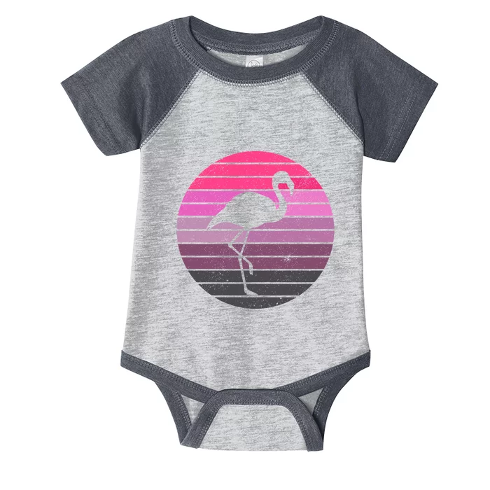 Pink Flamingo Vintage Sunset Infant Baby Jersey Bodysuit