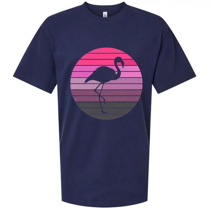 Pink Flamingo Vintage Sunset Sueded Cloud Jersey T-Shirt