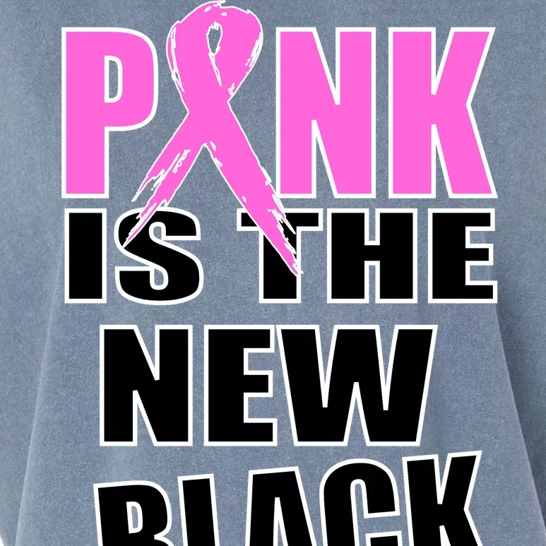 Pink Is The New Black Breast Cancer Ribbon Garment-Dyed Women's Muscle Tee