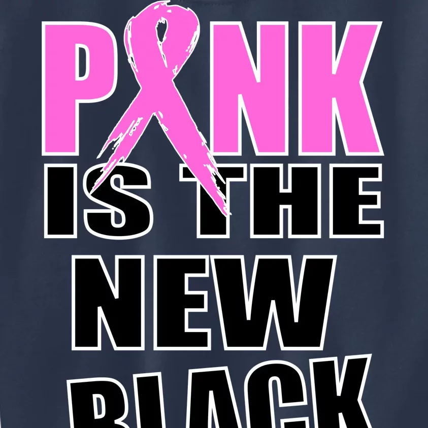 Pink Is The New Black Breast Cancer Ribbon Kids Sweatshirt