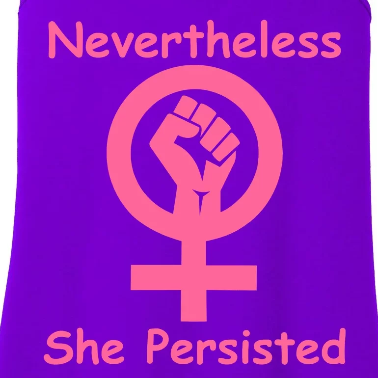 Pink Nevertheless, She Persisted Women's Sign Fist Resist Ladies Essential Tank