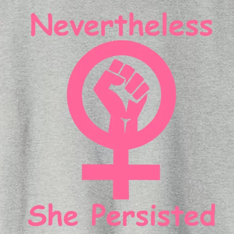 Pink Nevertheless, She Persisted Women's Sign Fist Resist Women's Crop Top Tee