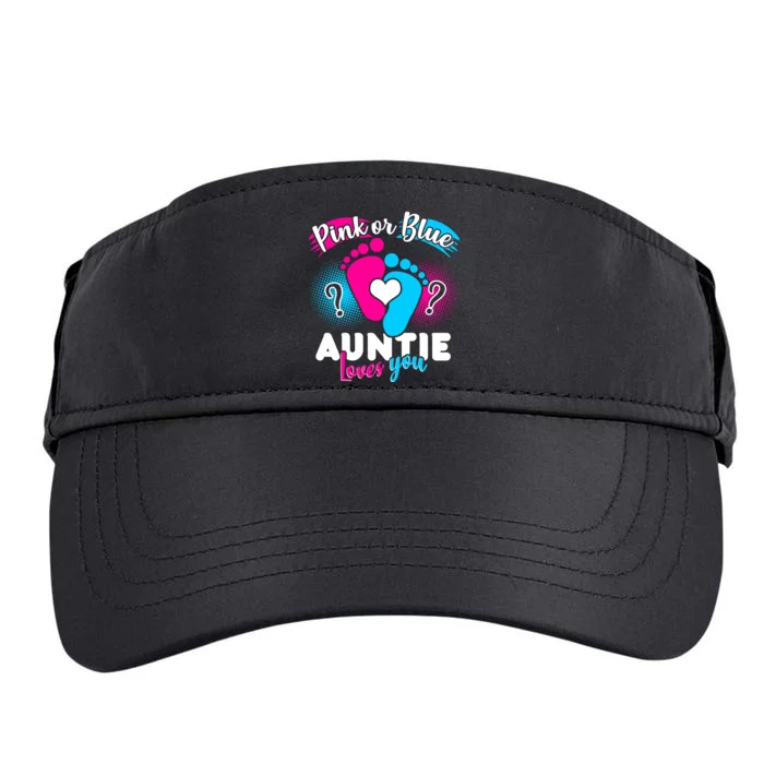 Pink Or Blue Auntie Loves You Adult Drive Performance Visor