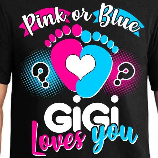 Pink Or Blue Gigi Loves You Baby Gender Reveal Pajama Set