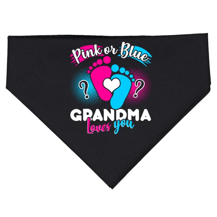 Pink or Blue Grandma Loves You USA-Made Doggie Bandana