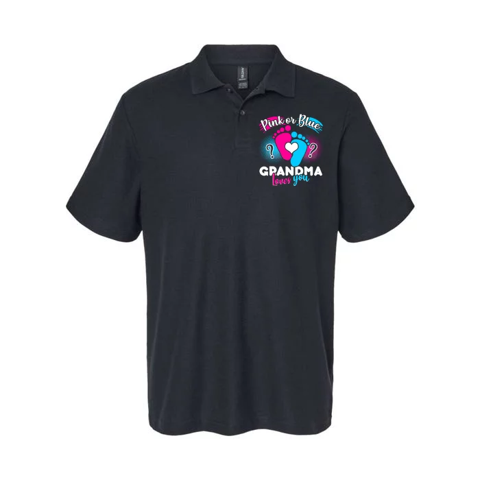 Pink or Blue Grandma Loves You Softstyle Adult Sport Polo