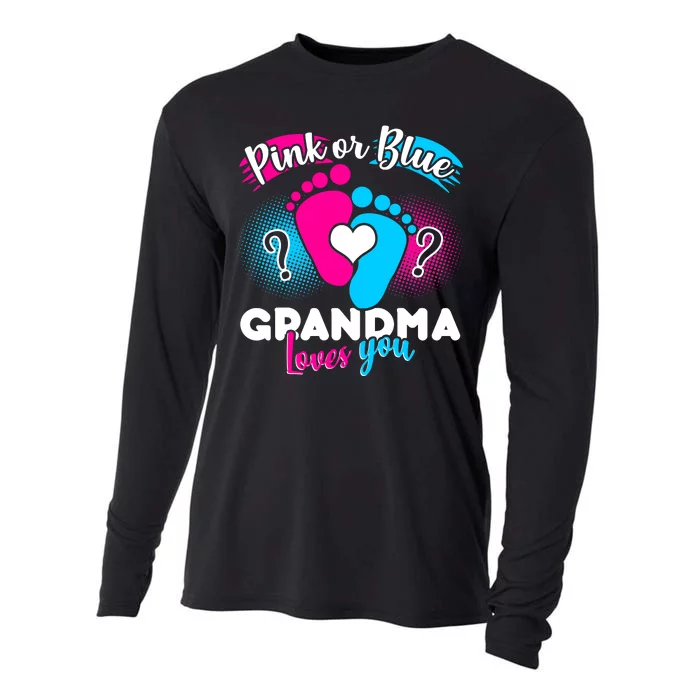 Pink or Blue Grandma Loves You Cooling Performance Long Sleeve Crew