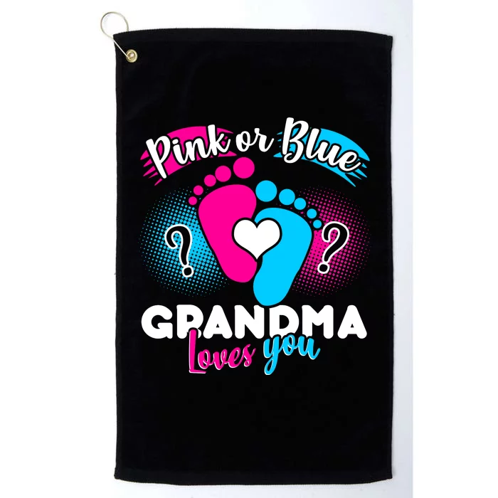 Pink or Blue Grandma Loves You Platinum Collection Golf Towel