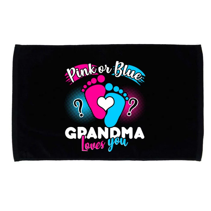 Pink or Blue Grandma Loves You Microfiber Hand Towel