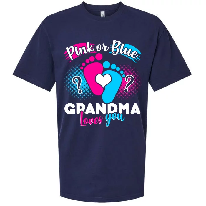 Pink or Blue Grandma Loves You Sueded Cloud Jersey T-Shirt