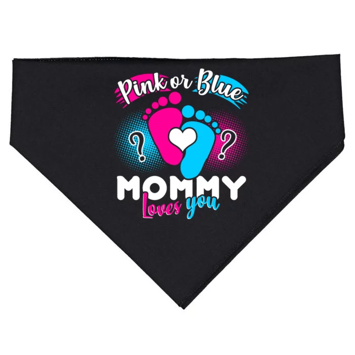 Pink or Blue Mommy Loves You USA-Made Doggie Bandana