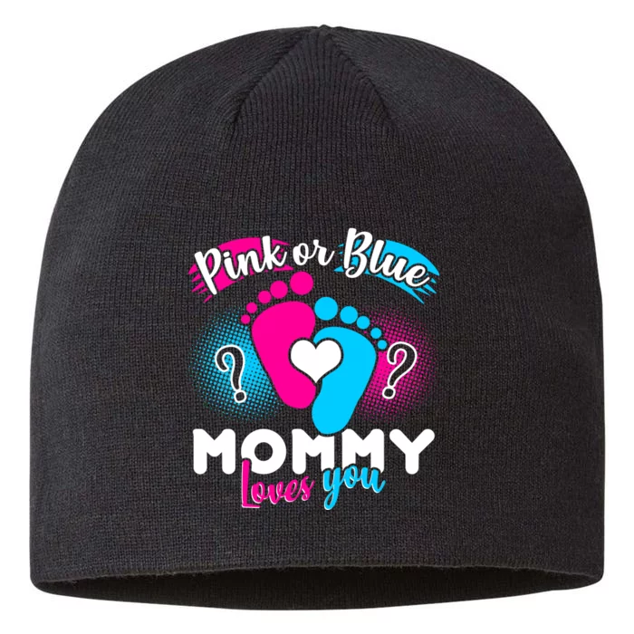 Pink or Blue Mommy Loves You 8 1/2in Sustainable Knit Beanie