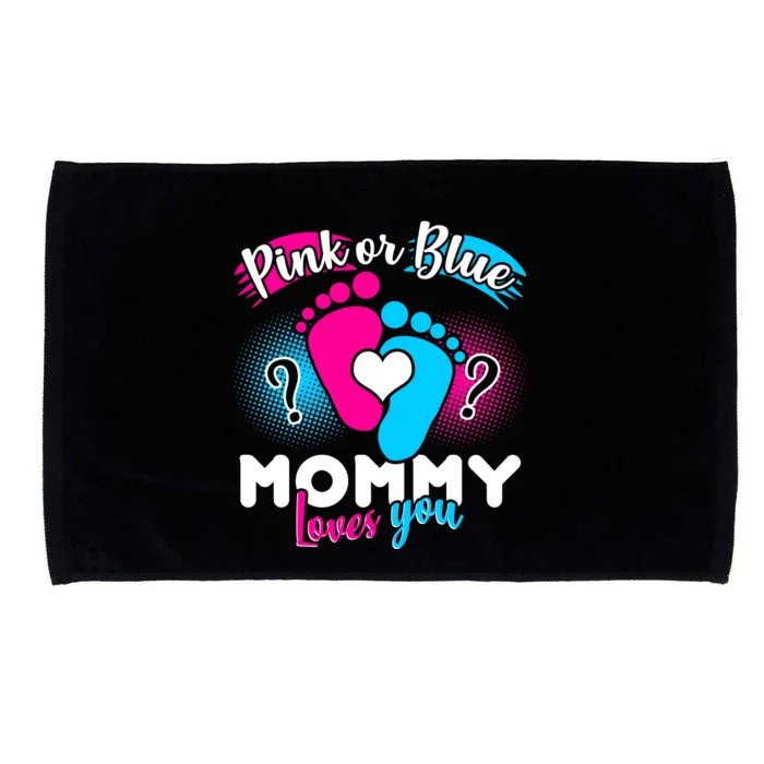 Pink or Blue Mommy Loves You Microfiber Hand Towel