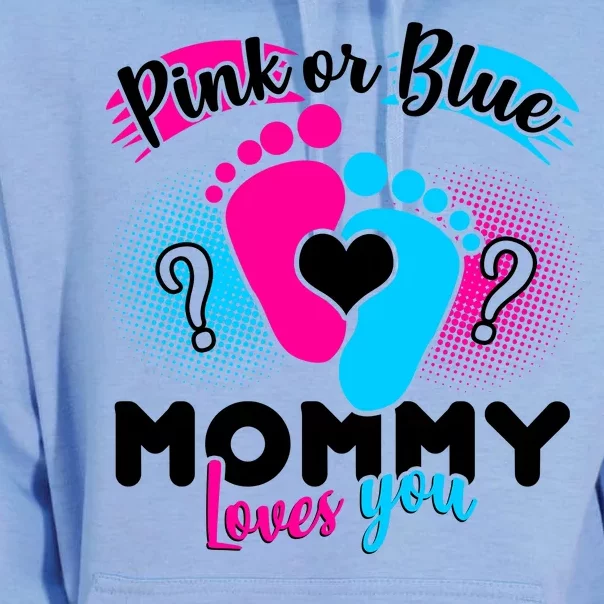 Pink or Blue Mommy Loves You Unisex Surf Hoodie