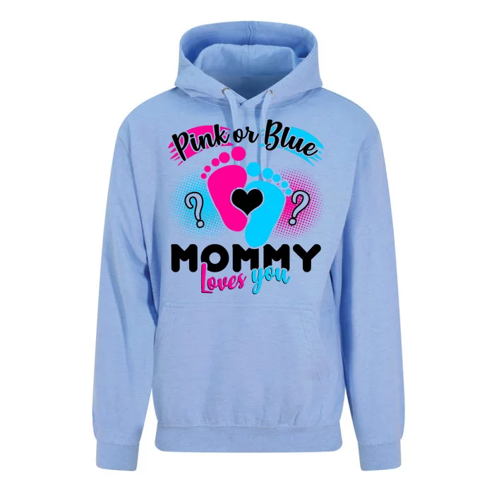 Pink or Blue Mommy Loves You Unisex Surf Hoodie