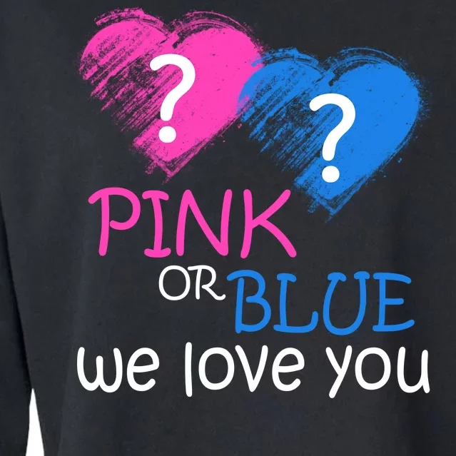 Pink or Blue We Love You Cropped Pullover Crew