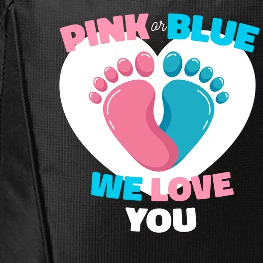 Pink Or Blue We Love You Gender Reval City Backpack