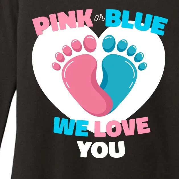 Pink Or Blue We Love You Gender Reval Womens CVC Long Sleeve Shirt