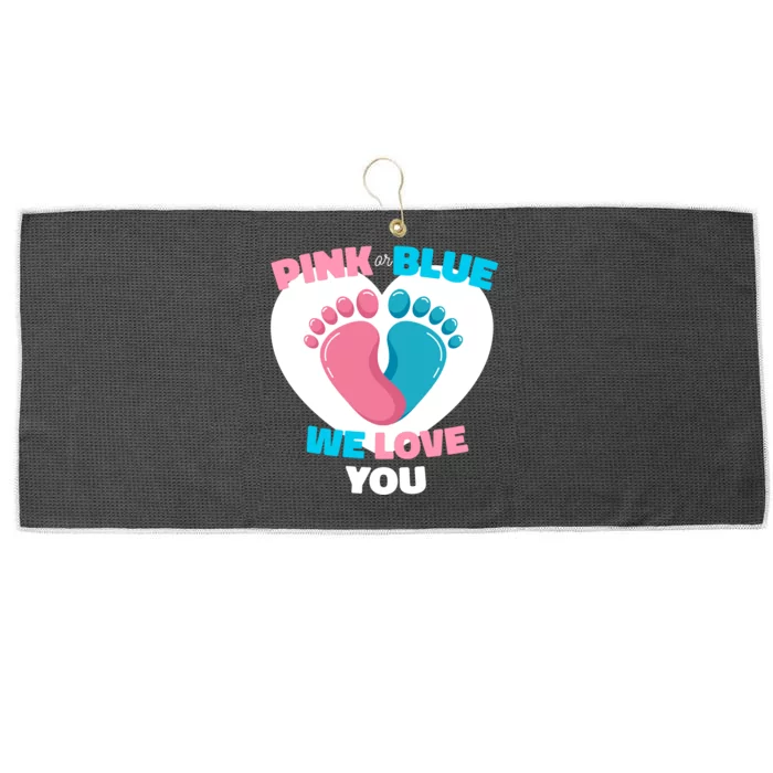 Pink Or Blue We Love You Gender Reval Large Microfiber Waffle Golf Towel