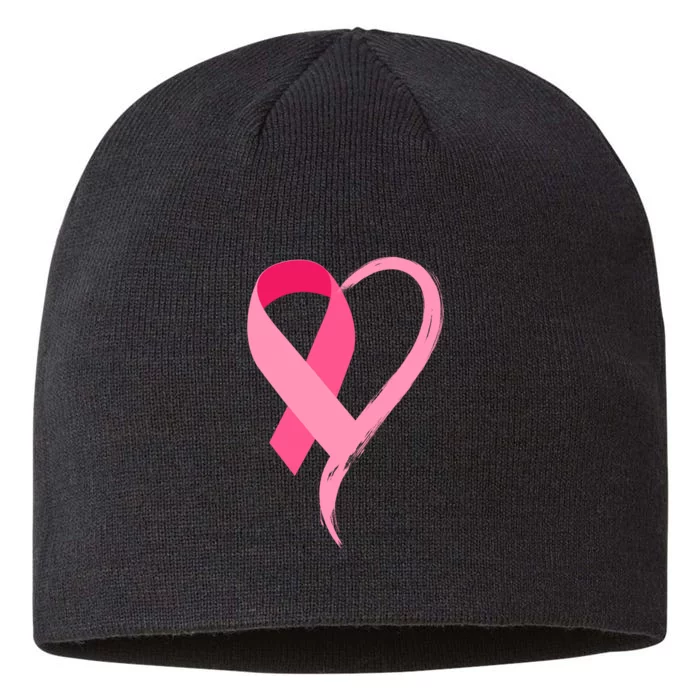 Pink Ribbon Of Love Breast Cancer Awareness 8 1/2in Sustainable Knit Beanie