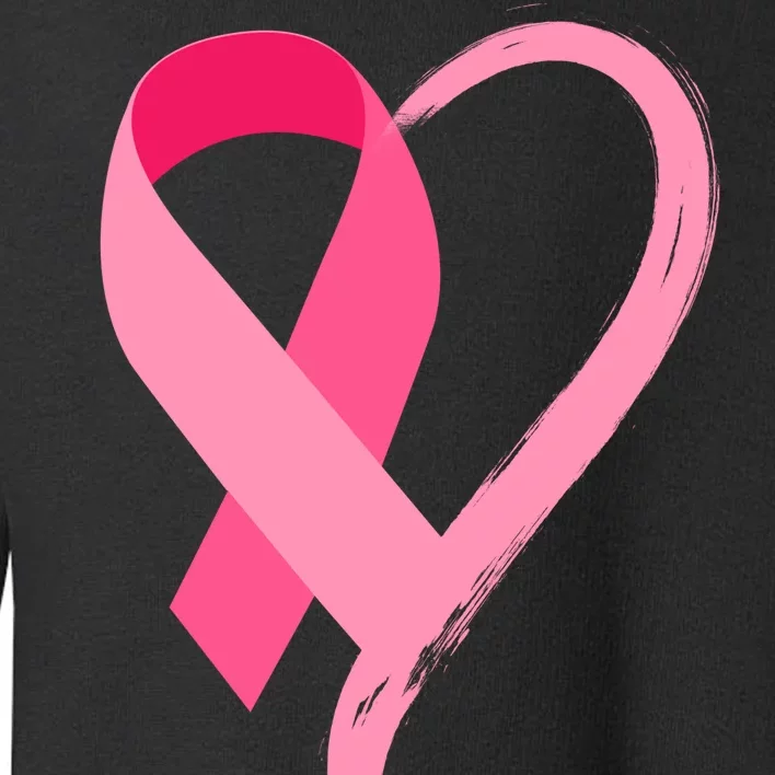 Pink Ribbon Of Love Breast Cancer Awareness Toddler Sweatshirt