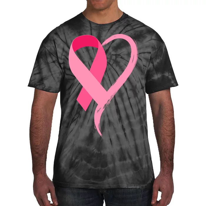 Pink Ribbon Of Love Breast Cancer Awareness Tie-Dye T-Shirt