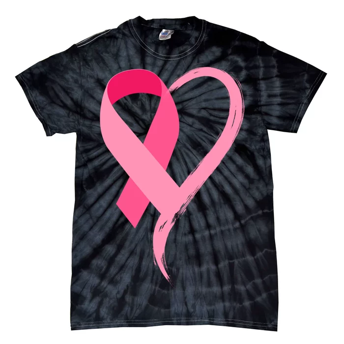 Pink Ribbon Of Love Breast Cancer Awareness Tie-Dye T-Shirt