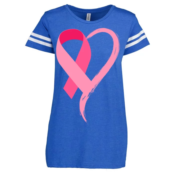 Pink Ribbon Of Love Breast Cancer Awareness Enza Ladies Jersey Football T-Shirt