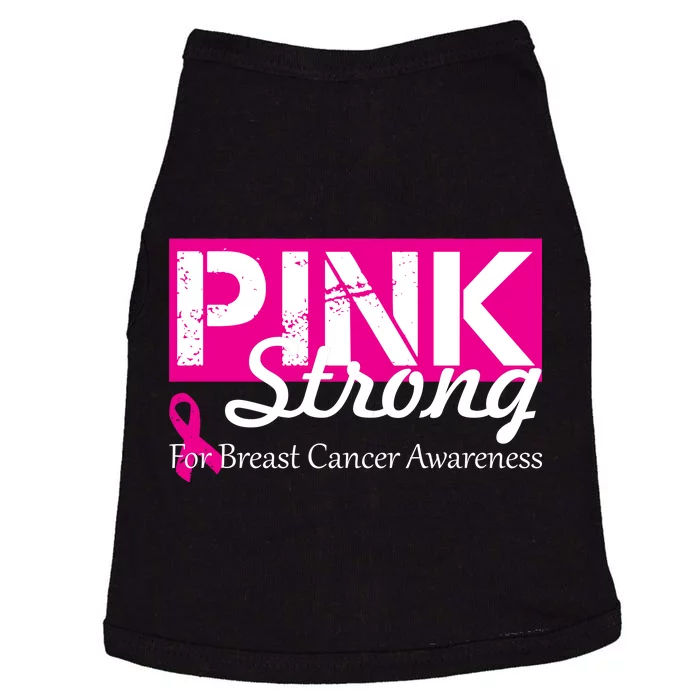 Pink Strong For Breast Cancer Awareness Doggie Tank