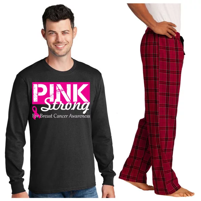 Pink Strong For Breast Cancer Awareness Long Sleeve Pajama Set