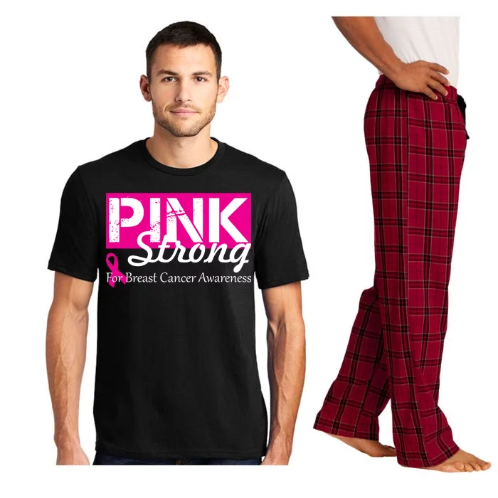 Pink Strong For Breast Cancer Awareness Pajama Set