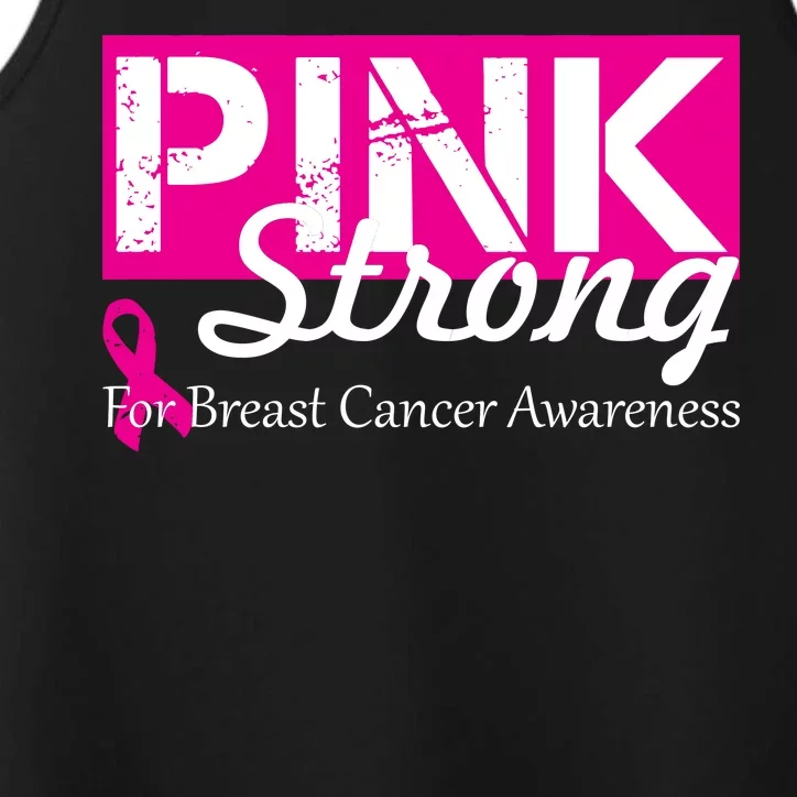 Pink Strong For Breast Cancer Awareness Performance Tank