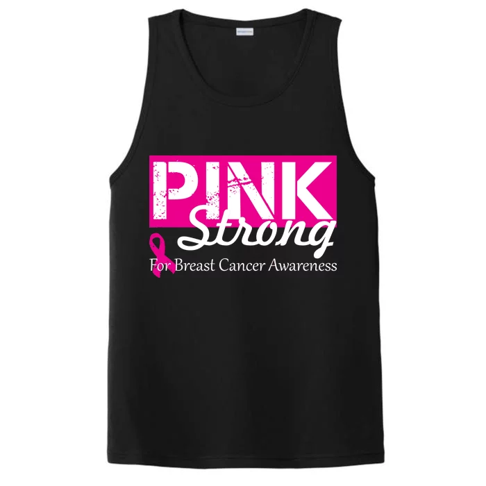 Pink Strong For Breast Cancer Awareness Performance Tank