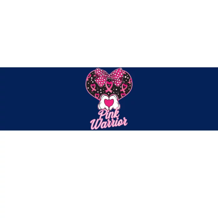 Pink Warrior Breast Cancer Awareness Bumper Sticker