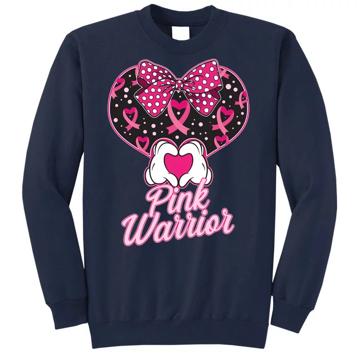 Pink Warrior Breast Cancer Awareness Tall Sweatshirt