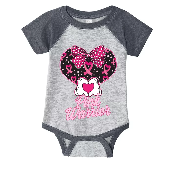 Pink Warrior Breast Cancer Awareness Infant Baby Jersey Bodysuit