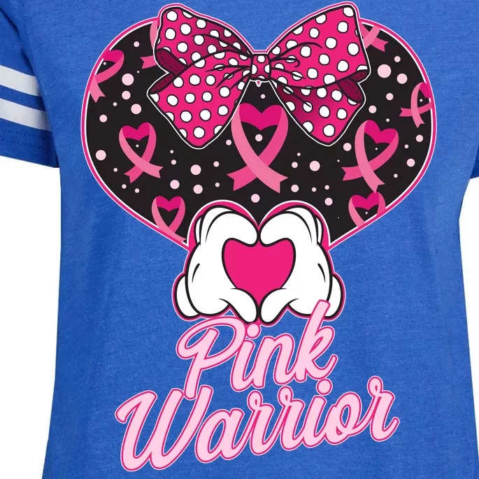 Pink Warrior Breast Cancer Awareness Enza Ladies Jersey Football T-Shirt