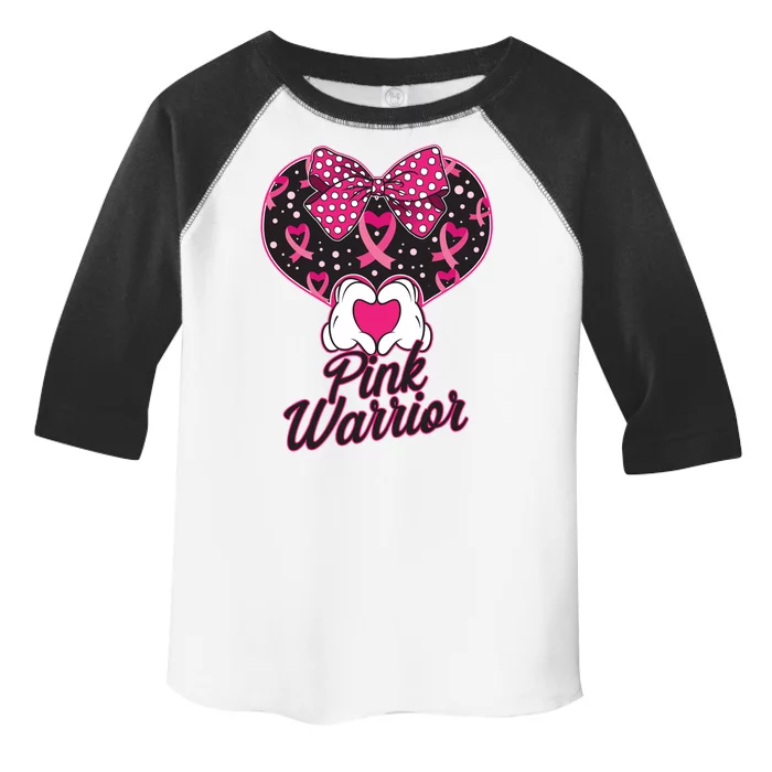 Pink Warrior Breast Cancer Awareness Toddler Fine Jersey T-Shirt