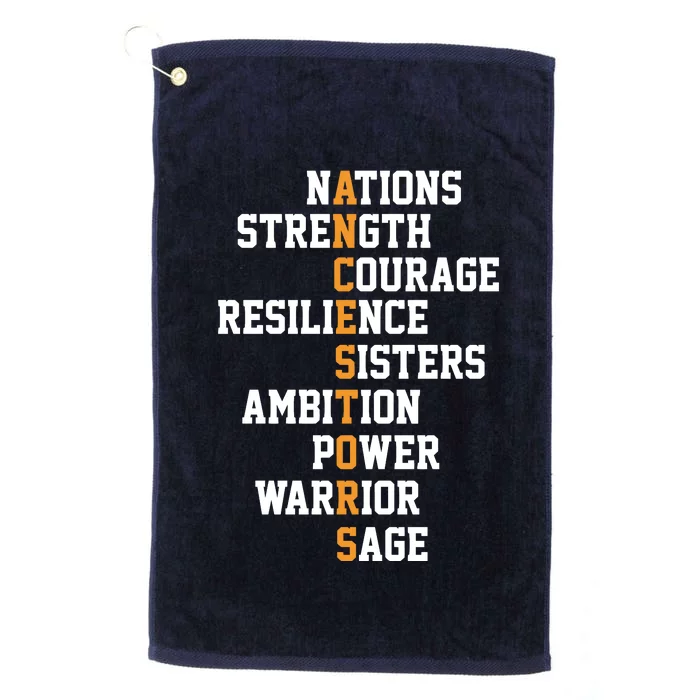 Proud Indigenous Our Ancestors Are Native Americans Platinum Collection Golf Towel