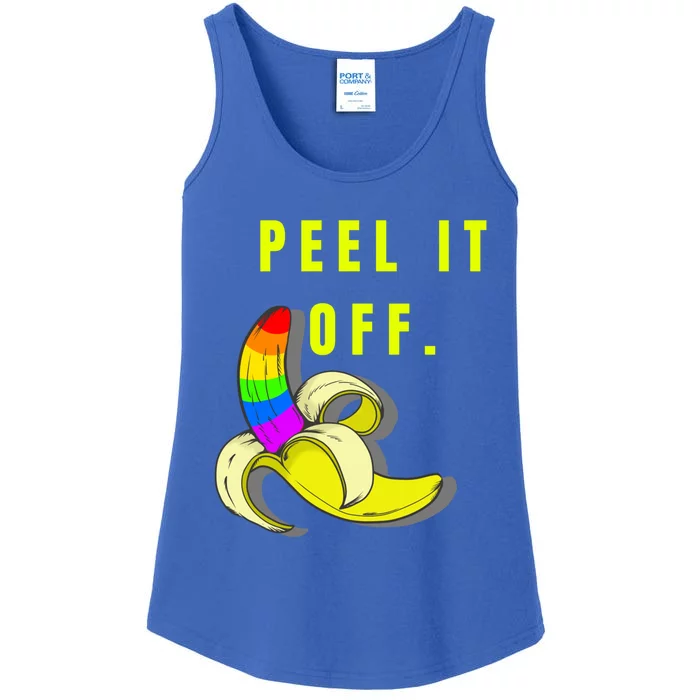 Peel It Off Banana Lesbian Gay Ice Lgbt Pride Funny Gift Ladies Essential Tank