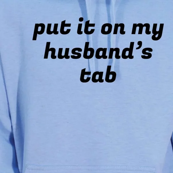 Put It On My Husbands Tab Funny Wifey Wife Unisex Surf Hoodie