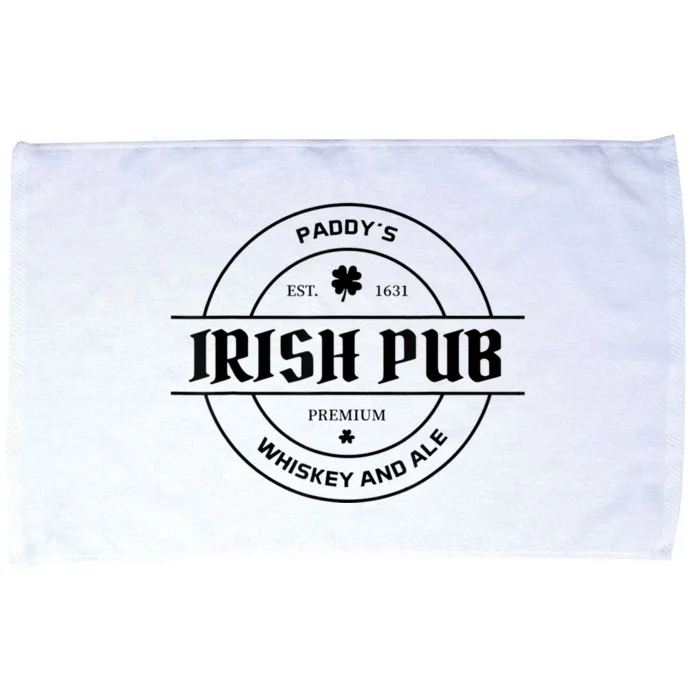 Paddy's Irish Pub Whiskey And Ale St Patrick's Day Microfiber Hand Towel