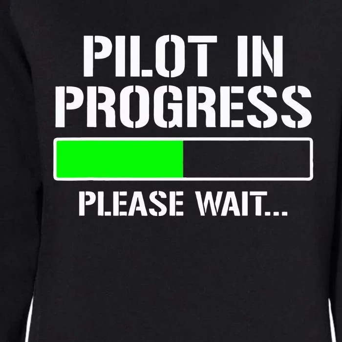 Pilot In Progress Funny Flight School Student Womens California Wash Sweatshirt