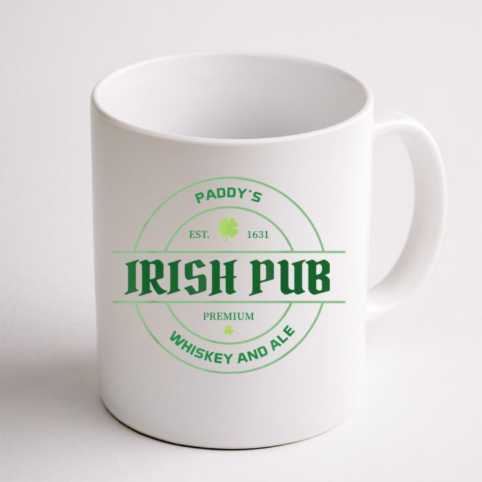 Paddy's Irish Pub Whiskey And Ale St Patrick's Day Front & Back Coffee Mug