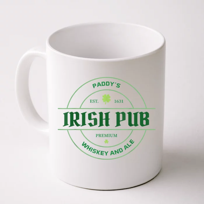 Paddy's Irish Pub Whiskey And Ale St Patrick's Day Front & Back Coffee Mug