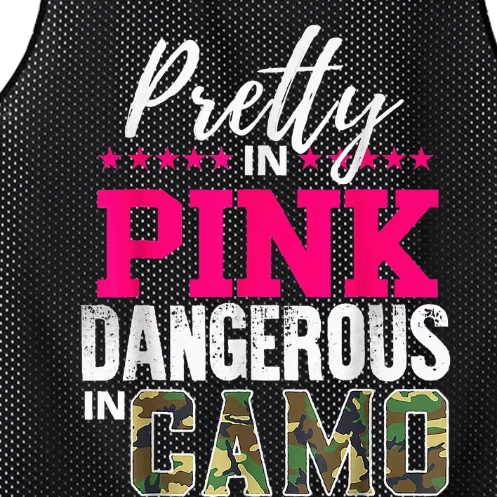 Pretty In Pinks D.Angerous In Camo Hunting Mesh Reversible Basketball Jersey Tank