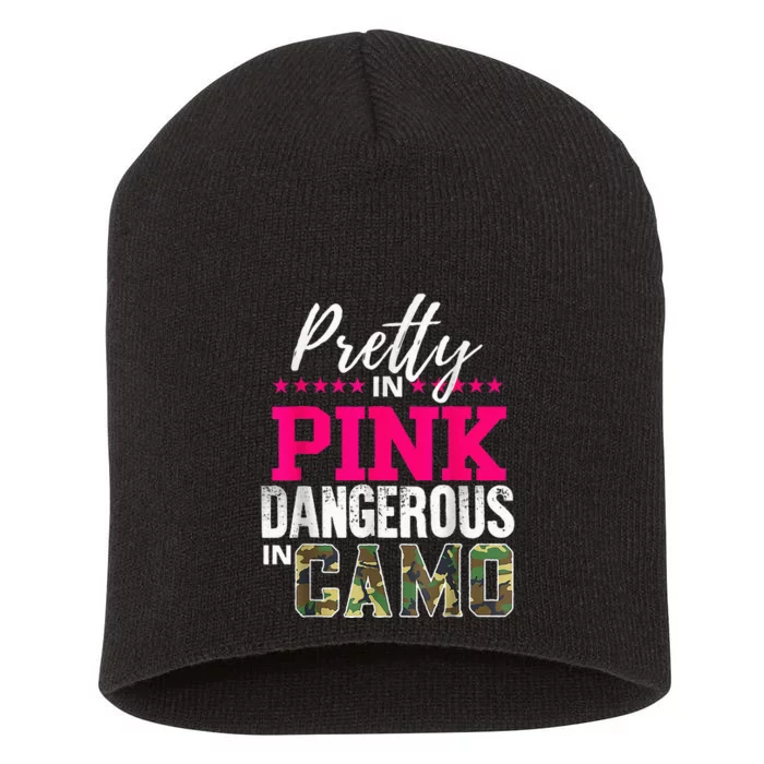 Pretty In Pinks D.Angerous In Camo Hunting Short Acrylic Beanie