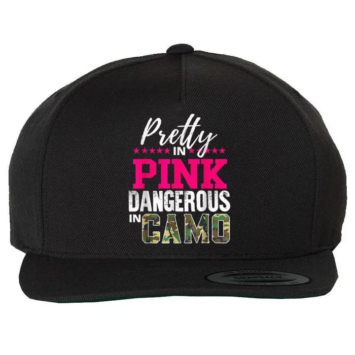 Pretty In Pinks D.Angerous In Camo Hunting Wool Snapback Cap