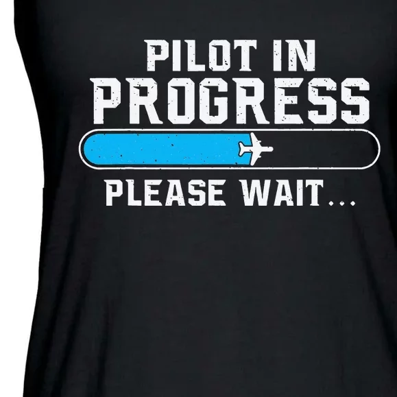 Pilot In Progress Airline Pilot Aviation Aircraft Lover Ladies Essential Flowy Tank