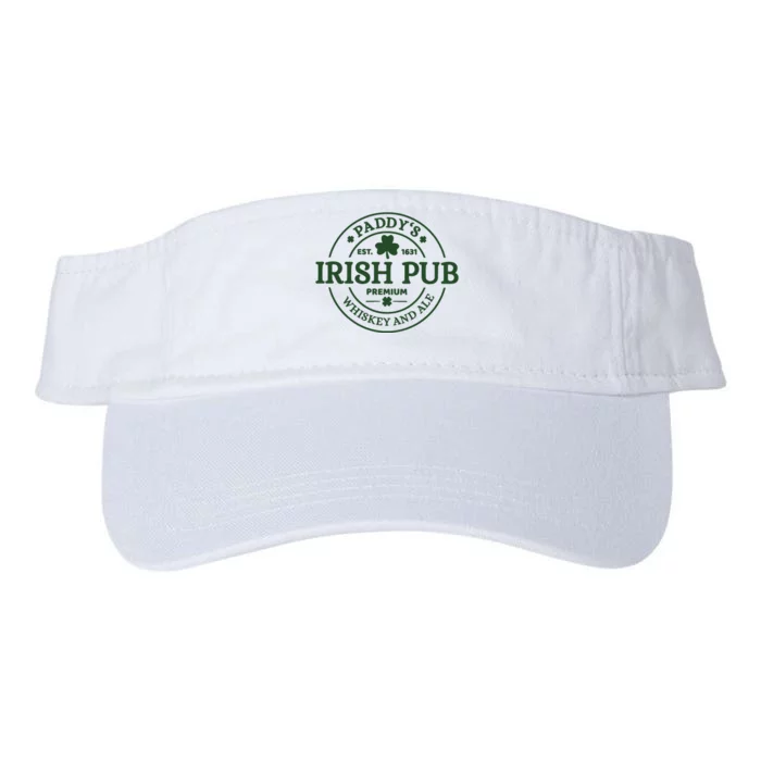 Paddy's Irish Pub Est 1631 Whiskey And Ale Irish St Patrick's Day Valucap Bio-Washed Visor